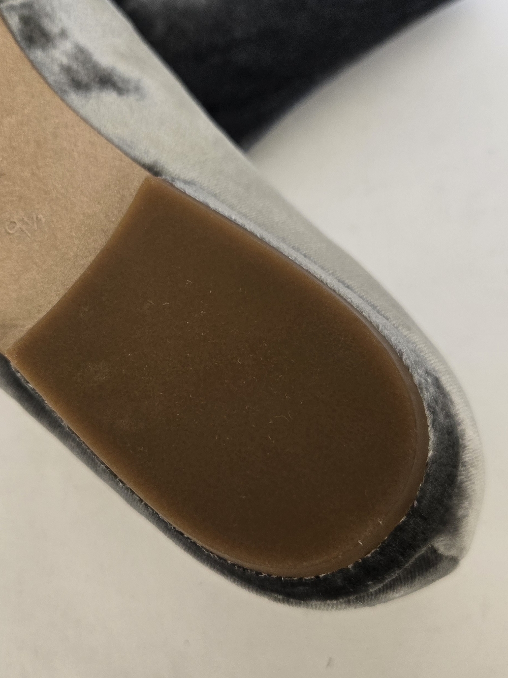Sam Edelman Pointed Velvet Mary Jane Flats in Gray - Picture 8 of 10